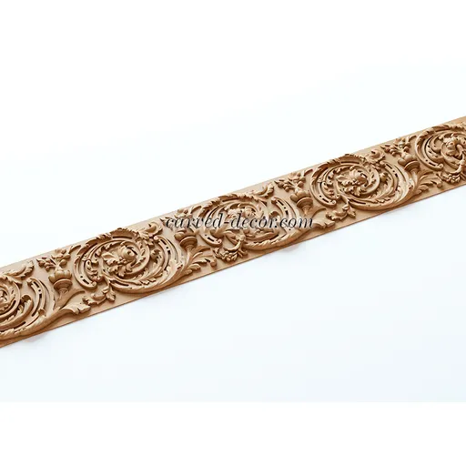 Oak ornate running acanthus leaf moulding Baroque style weave