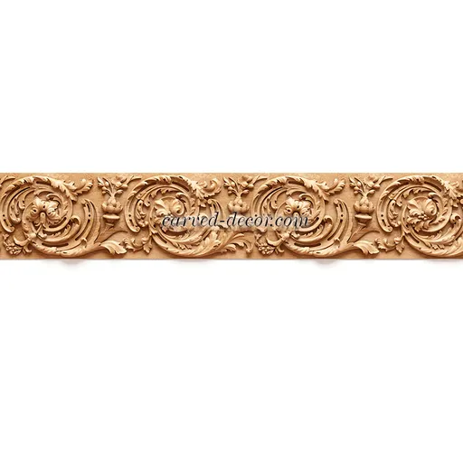 Baroque ornate running acanthus leaf moulding from oak