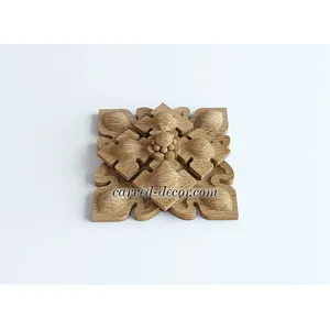small square ornamental oak rosette gothic style