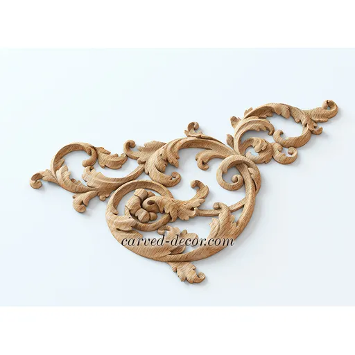 medium Right-Facing Openwork Wood Corner Applique