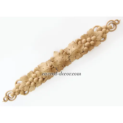 horizontal carved grapes beech applique baroque style