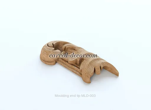 N-435L Acanthus closed tip for wall molding from beech. Left - 2