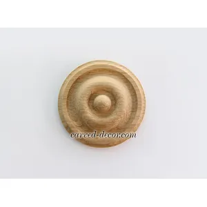 small round simple wood rosette classical style