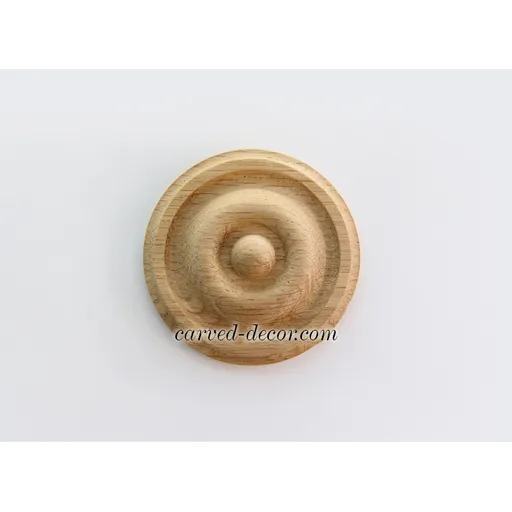 small round simple wood rosette classical style