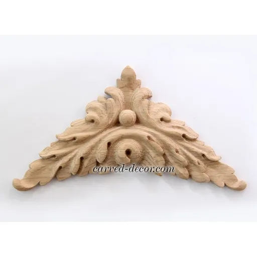 corner carved acanthus wood carving onlay
