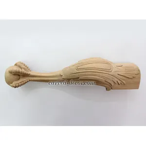 Chippendale furniture leg. side view