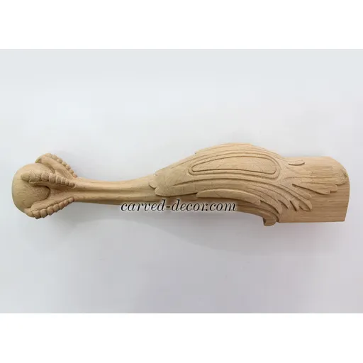 Chippendale furniture leg. side view