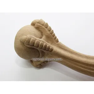 Wooden legs with balls and claws