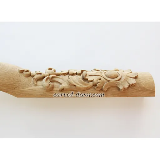 Ornate table legs with floral decoration quiet luxury from beech
