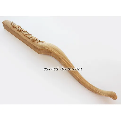 Cabriole table legs with floral ornamentation from oak