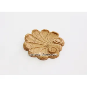 oak decorative shell wood carving applique victorian style
