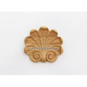 small decorative shell carving applique oak