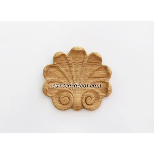 small decorative shell carving applique oak