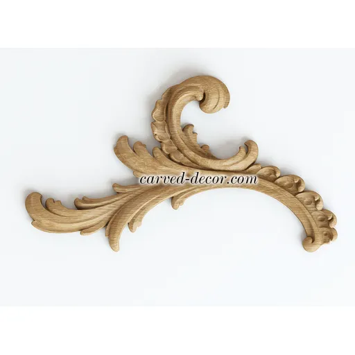 small Right Wooden Scroll Onlay 