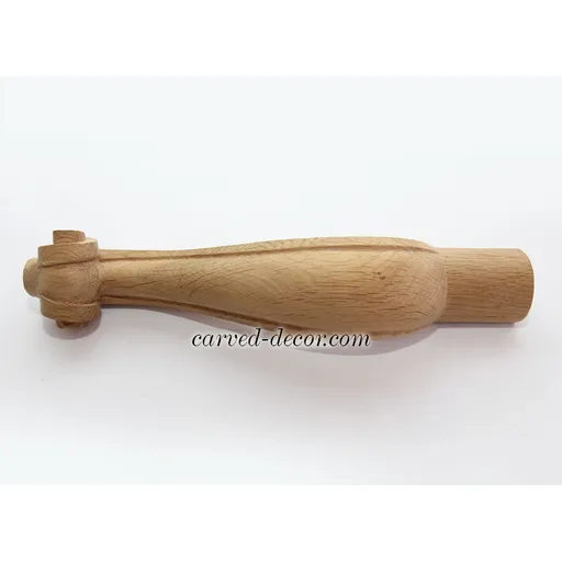 Oak curvy coffee table legs with whorl foot from oak