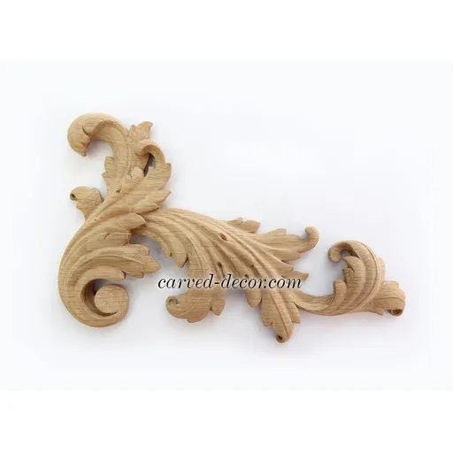 corner decorative leaf wood onlay applique classical style