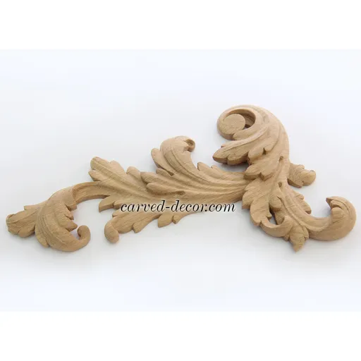 decorative leaf wood onlay applique classical style