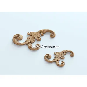 corner hand carved leaf carving applique baroque style