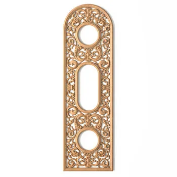 Rectangular high ornate wood carving partition from oak
