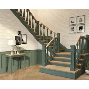Square tapered stair spindles wood from oak or beech Square tapered stair spindles wood