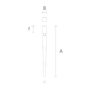 MN-188 Square table legs vintage tapered
