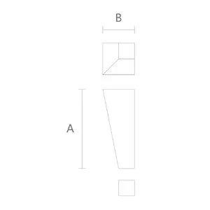 Quiet luxury square tapered furniture feet small modern