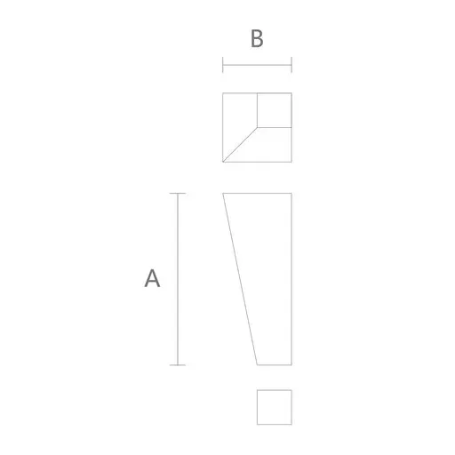 Quiet luxury square tapered furniture feet small modern