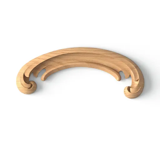 N-428R small corner simple scroll wood onlay applique classical style