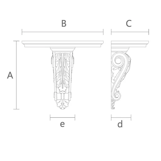 decorative wood wall shelf
