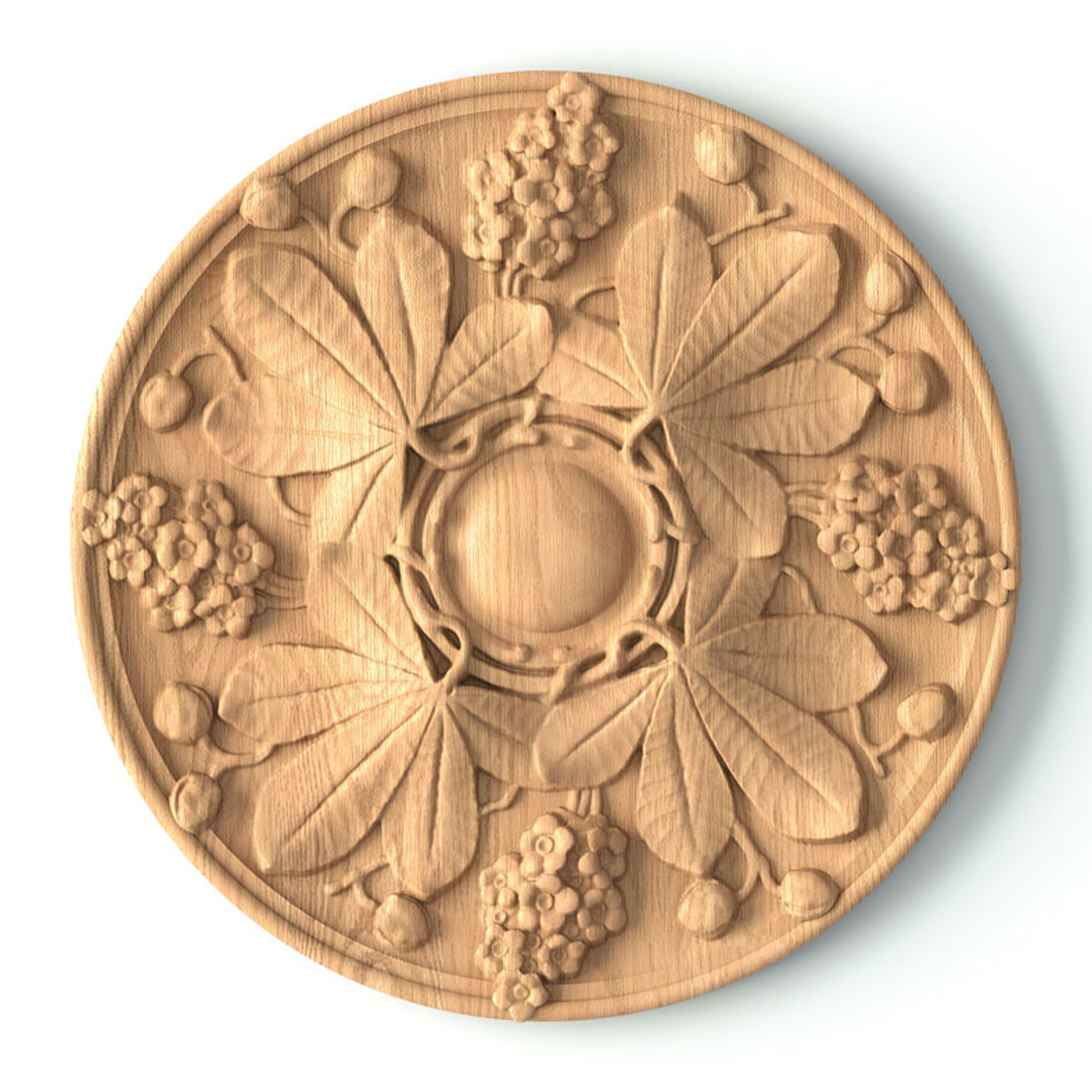 1 Piece Wood Carving Rosette Applique Shabby Chic Wood -  Portugal