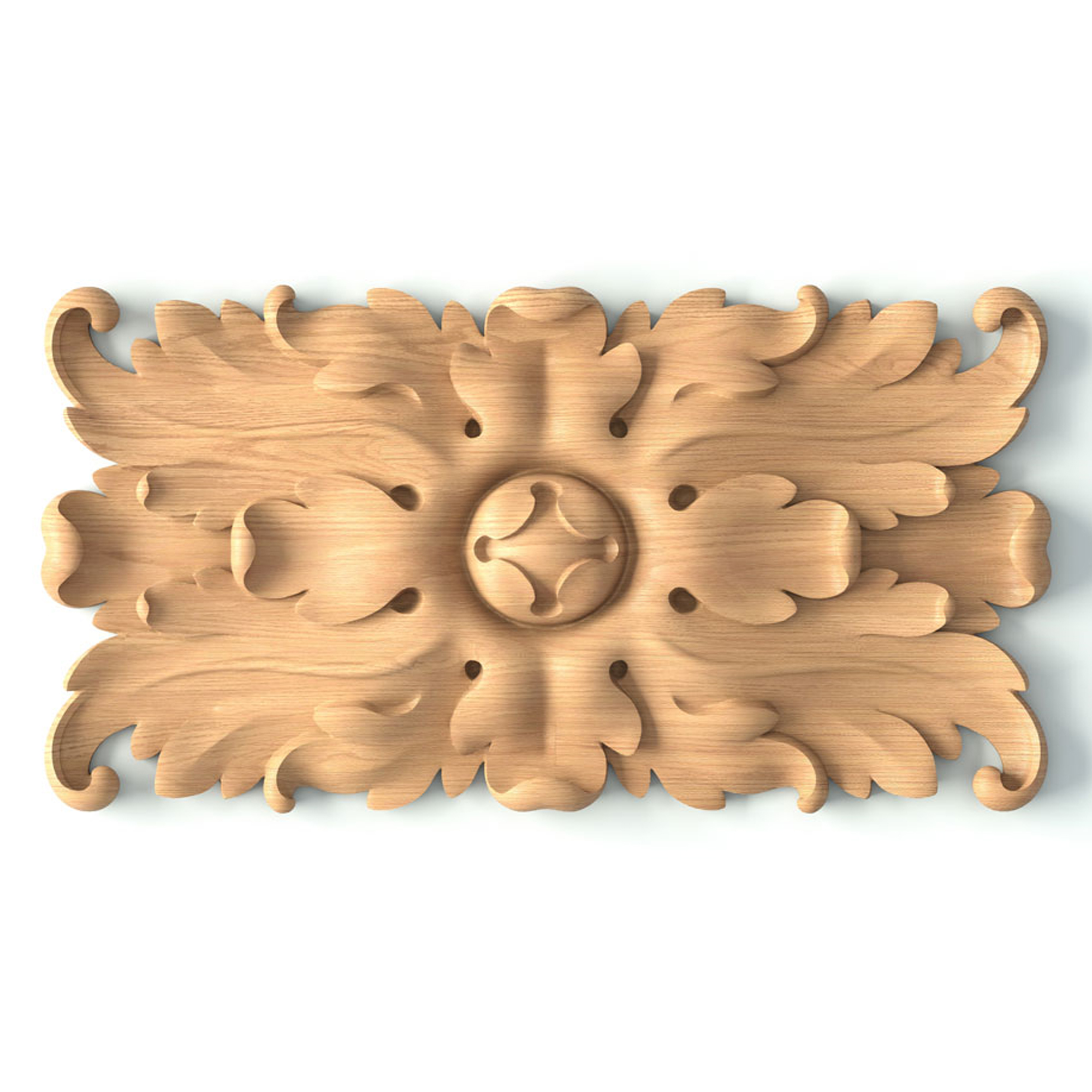 1 Piece Wood Carving Rosette Applique Shabby Chic Wood -  Portugal