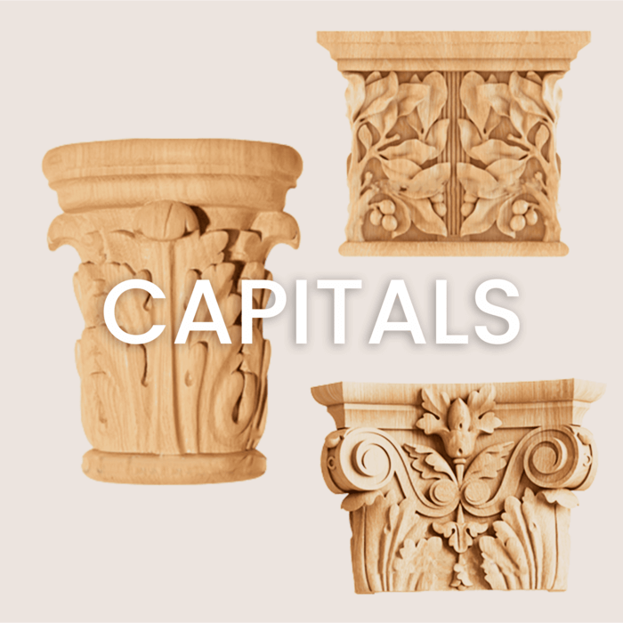 Vintage Salvaged popular Wood Carved Capitals, Columns, Shabby Chic