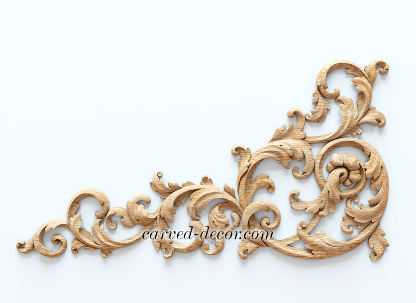 Decorative small resin applique onlay furniture mouldings J04 